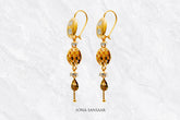 Naqsh Gold Hoops with Hangings | Sona Sansaar